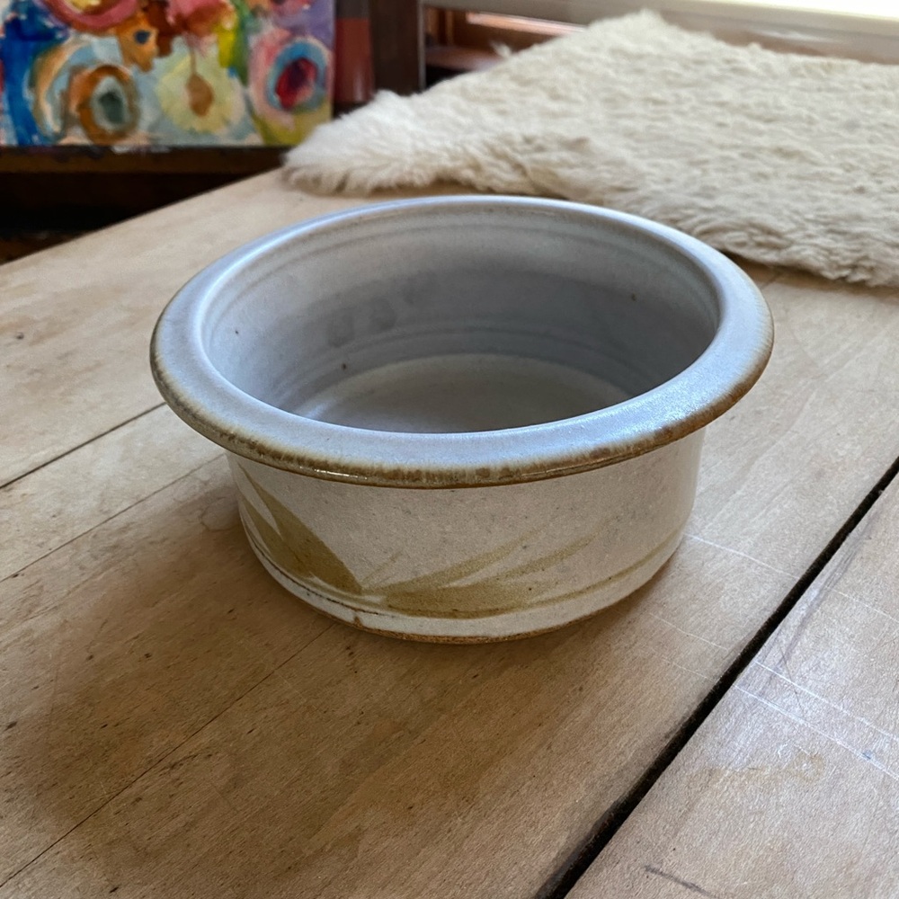 Vintage studio pottery casserole dish